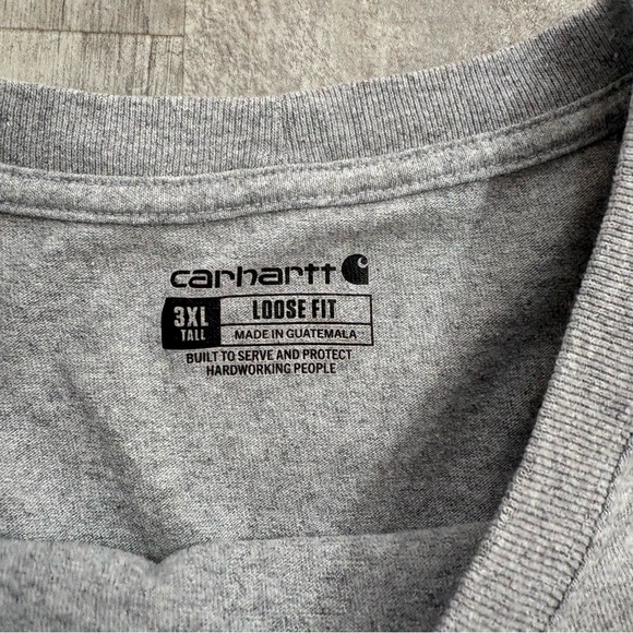 Carhartt Gray Longsleeve Loose Fit Pocket Tee 3XL Tall - Picture 2 of 2